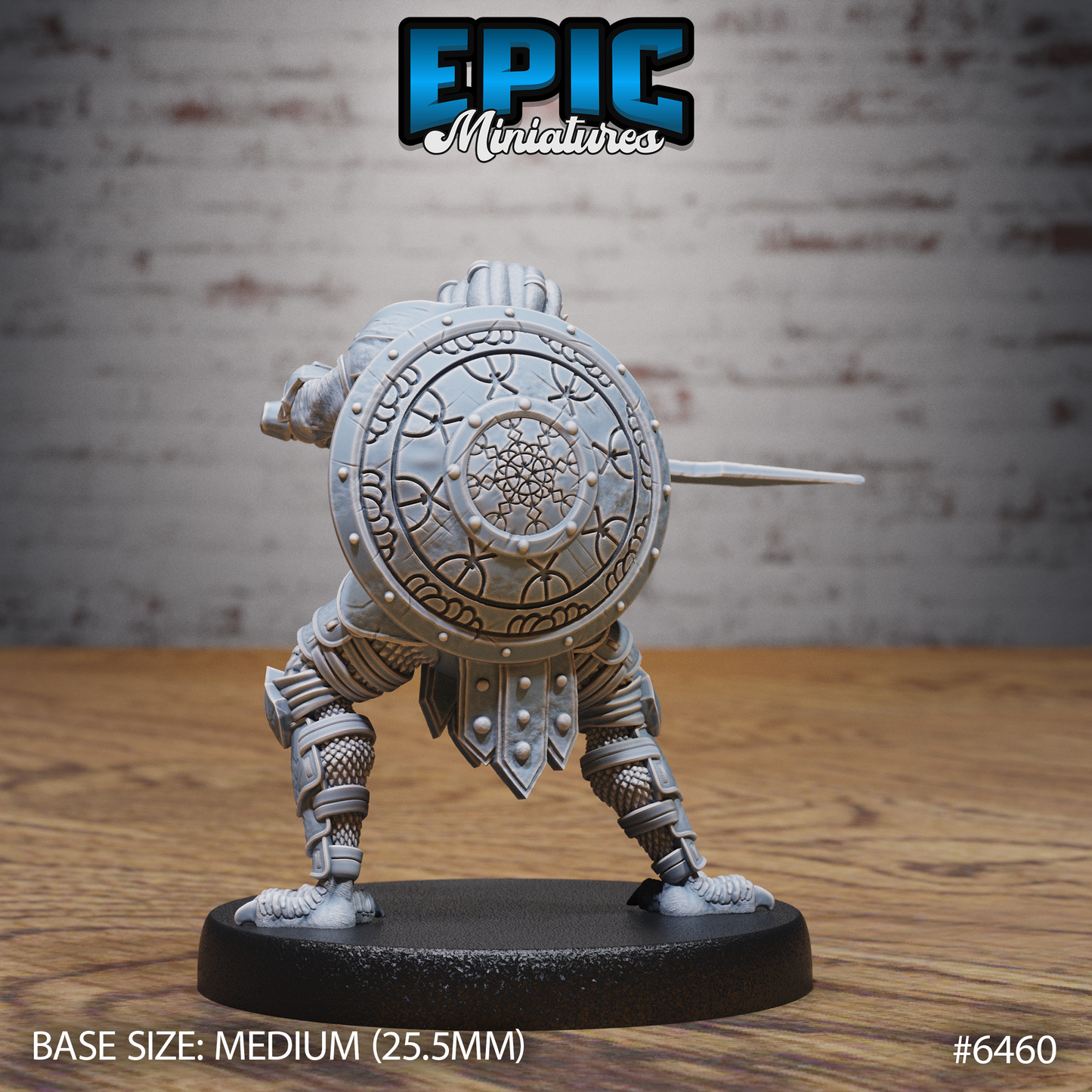 Dragonborn Warrior | Armoured Draconic Fighter | Resin Tabletop RPG Figure | 25mm Base