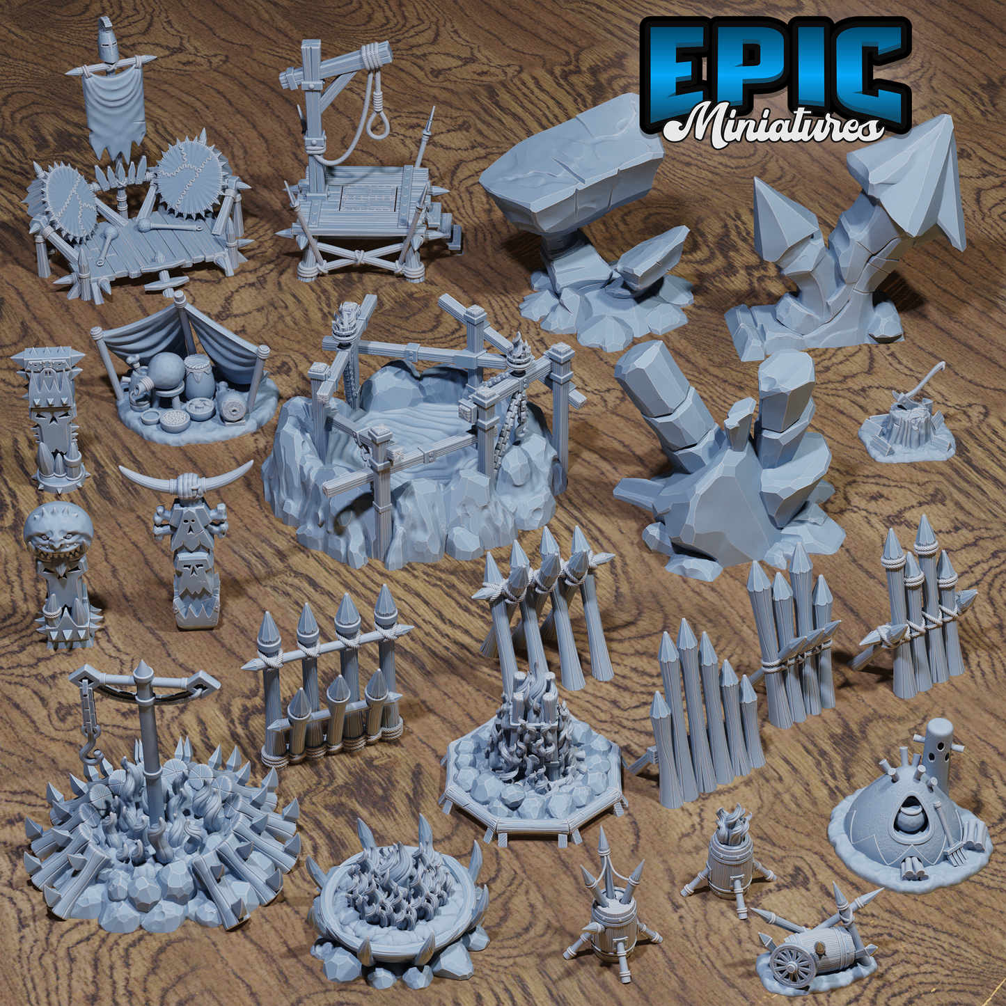 Goblin Camp Terrain | Savage Encampment Scatter Set | Resin Tabletop RPG Scenery Part 2