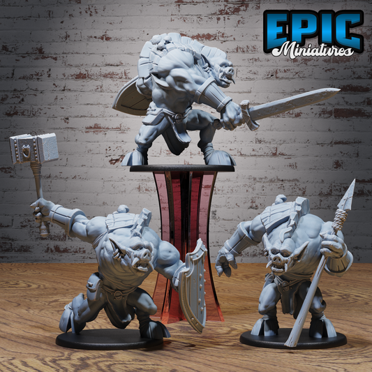Pig Ogre | Brutish Swine Monster | Resin Tabletop RPG Figure | 51mm Base