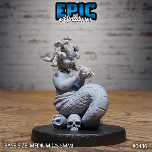 Baby Gorgon | Stone Gaze Calf | Resin Tabletop RPG Figure | 25mm Base