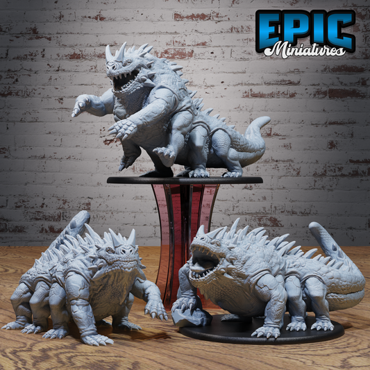 Classic Basilisk | Petrifying Gaze Monster | Resin Tabletop RPG Figure | 76mm Base