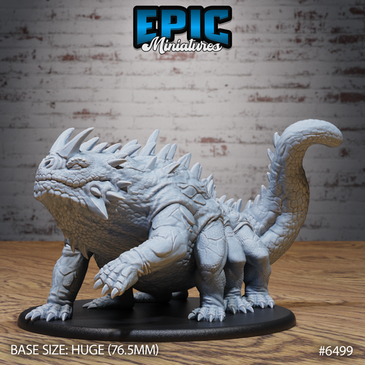 Classic Basilisk | Petrifying Gaze Monster | Resin Tabletop RPG Figure | 76mm Base