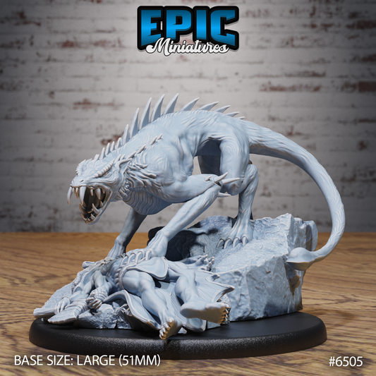 Guulvorg | Undead Dire Wolf | Resin Tabletop RPG Figure | 51mm Base