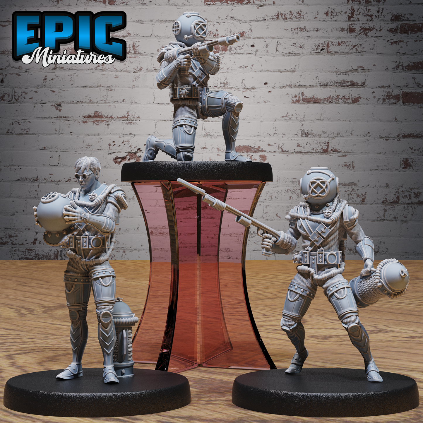 Treasure Diver | Deep Sea Adventurer | Resin Tabletop RPG Figure | 25mm Base