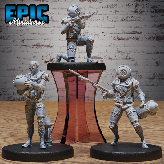 Treasure Diver | Deep Sea Adventurer | Resin Tabletop RPG Figure | 25mm Base