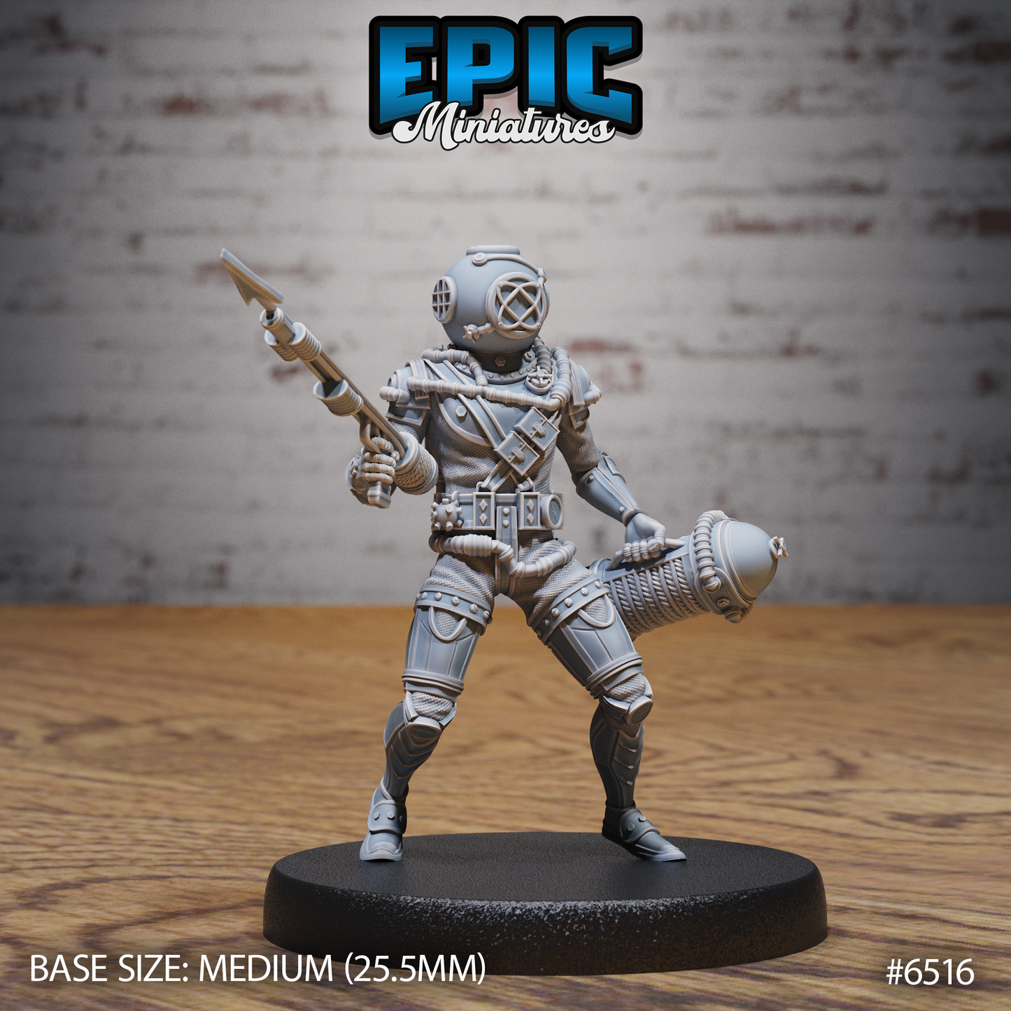 Treasure Diver | Deep Sea Adventurer | Resin Tabletop RPG Figure | 25mm Base