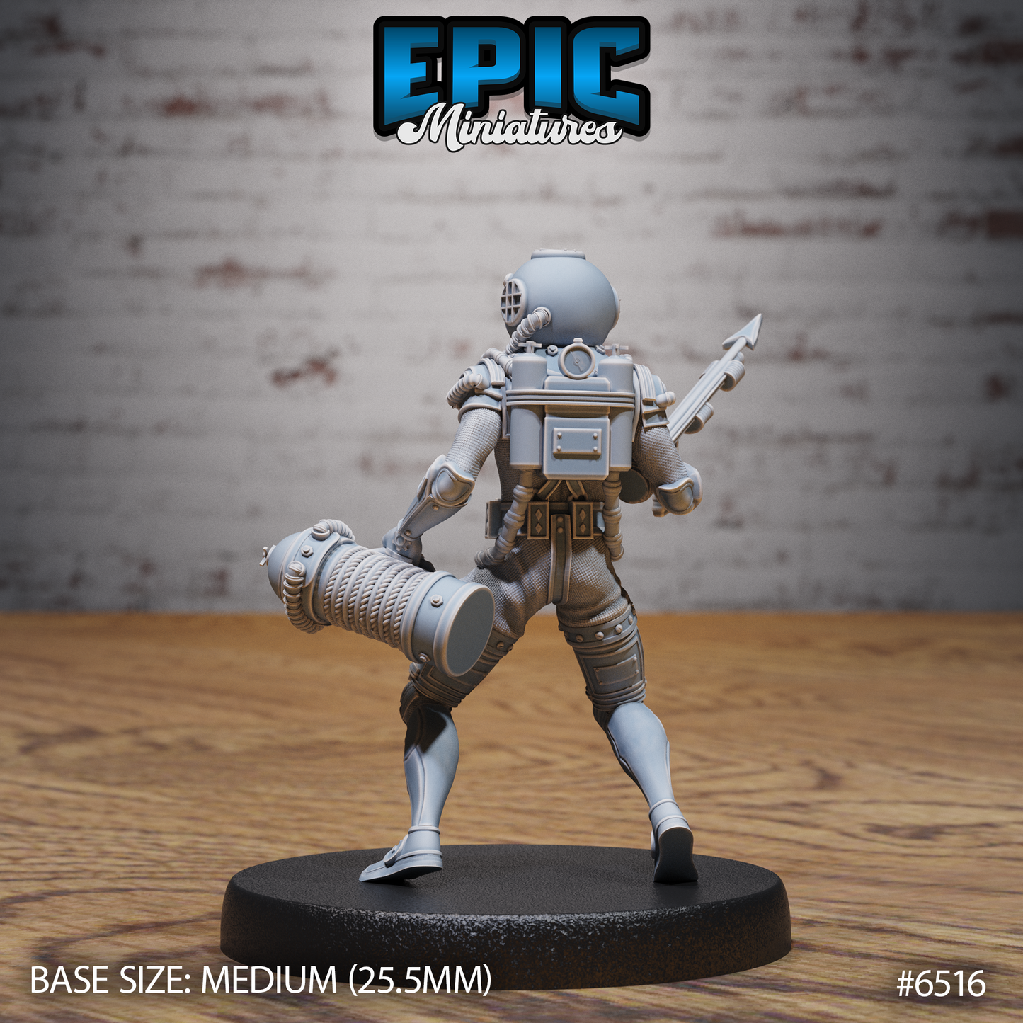 Treasure Diver | Deep Sea Adventurer | Resin Tabletop RPG Figure | 25mm Base