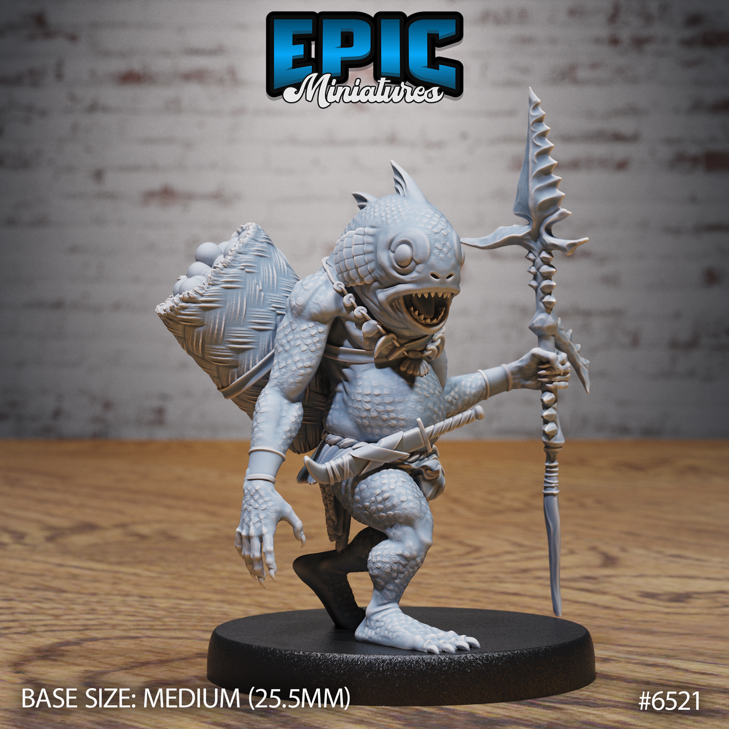 Fish Folk | Aquatic Tribal Humanoids | Resin Tabletop RPG Figure | 25mm Base