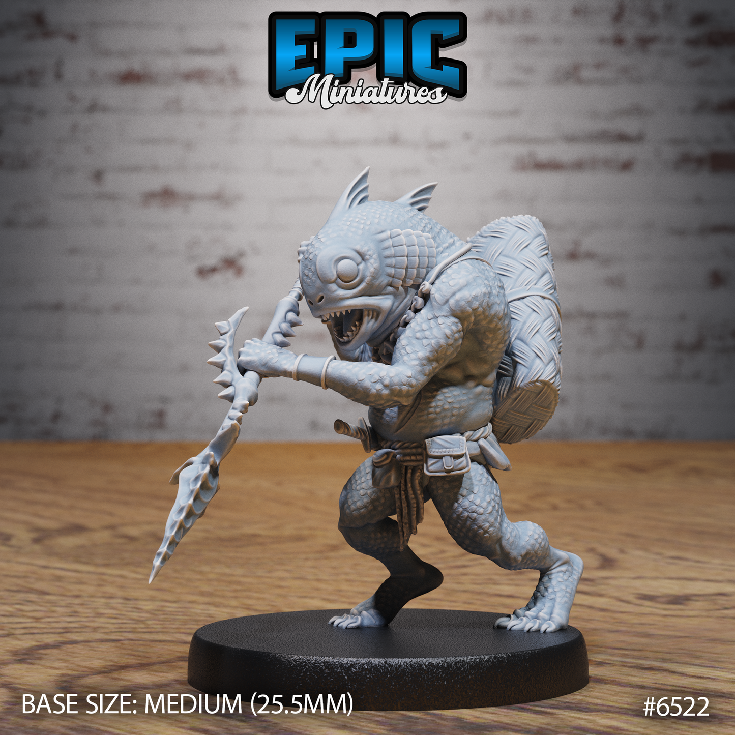 Fish Folk | Aquatic Tribal Humanoids | Resin Tabletop RPG Figure | 25mm Base