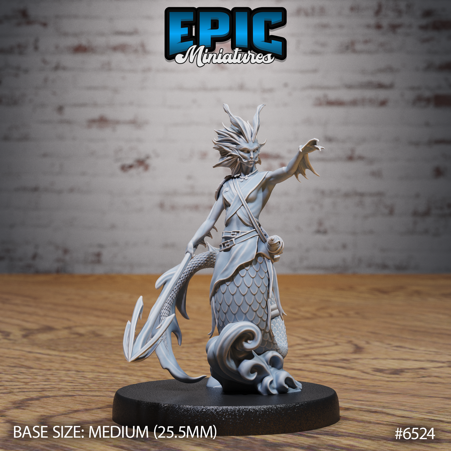 Merfolk | Ocean-Dwelling Humanoid | Resin Tabletop RPG Figure | 25mm Base