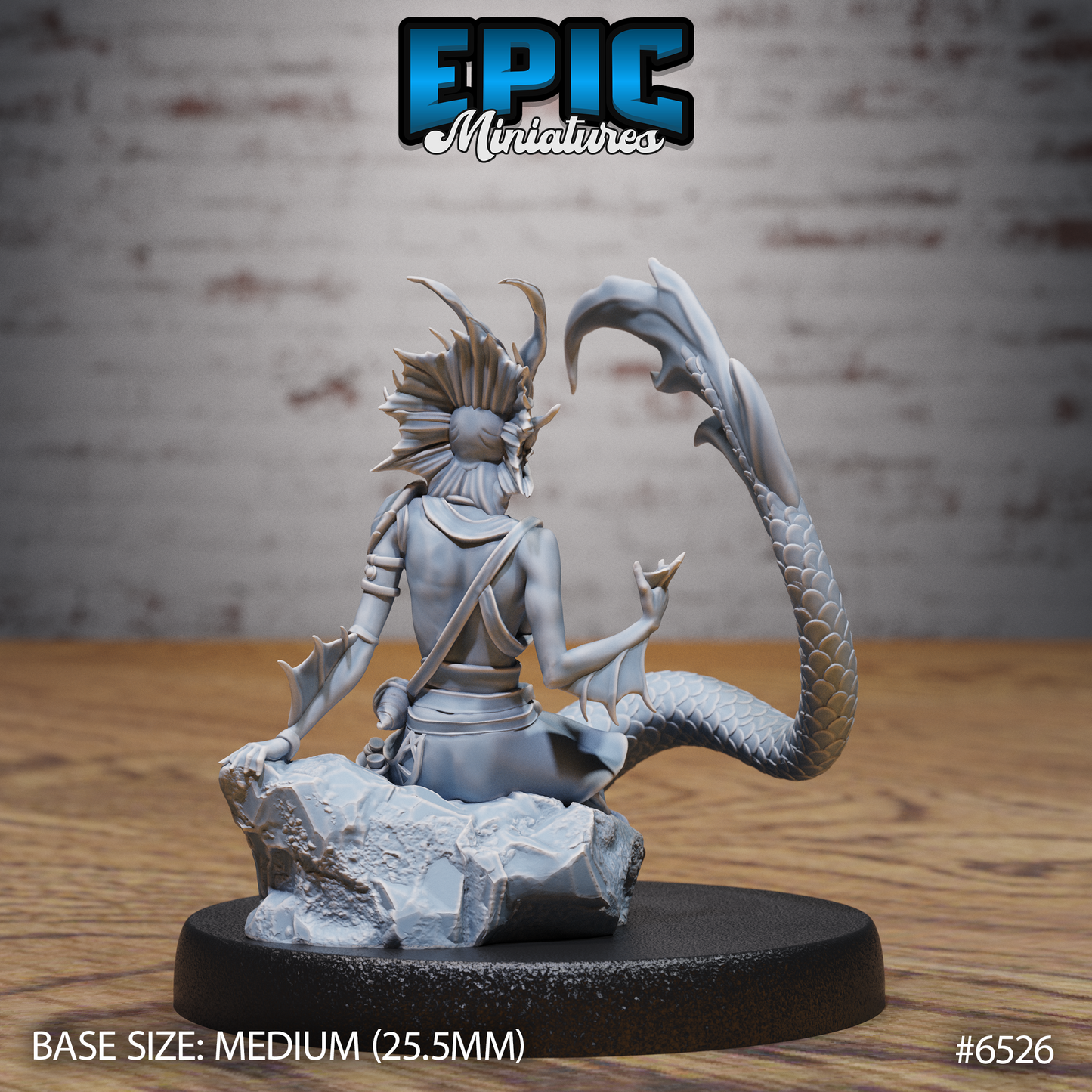 Merfolk | Ocean-Dwelling Humanoid | Resin Tabletop RPG Figure | 25mm Base
