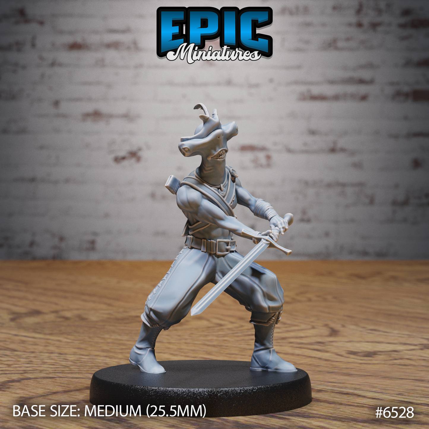 Hammerhead Fish Pirate | Ocean Raider Buccaneer | Resin Tabletop RPG Figure | 25mm Base