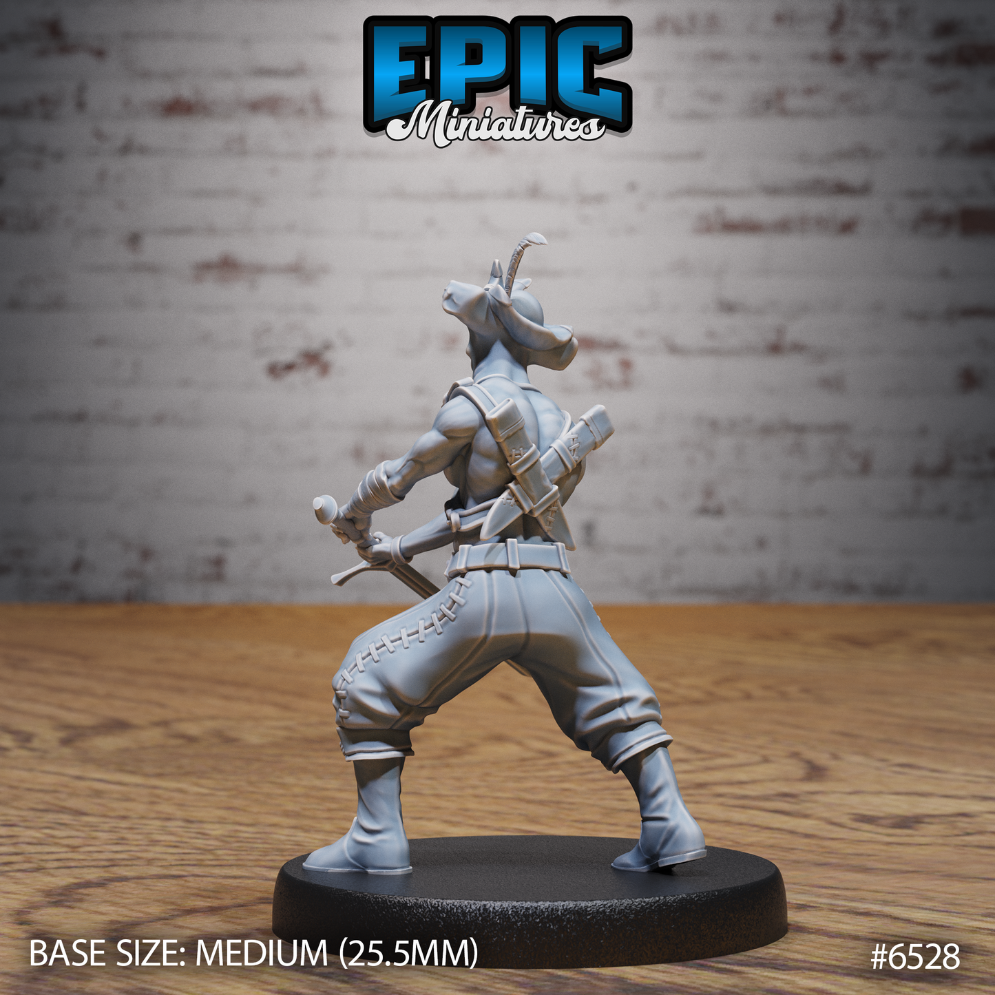 Hammerhead Fish Pirate | Ocean Raider Buccaneer | Resin Tabletop RPG Figure | 25mm Base