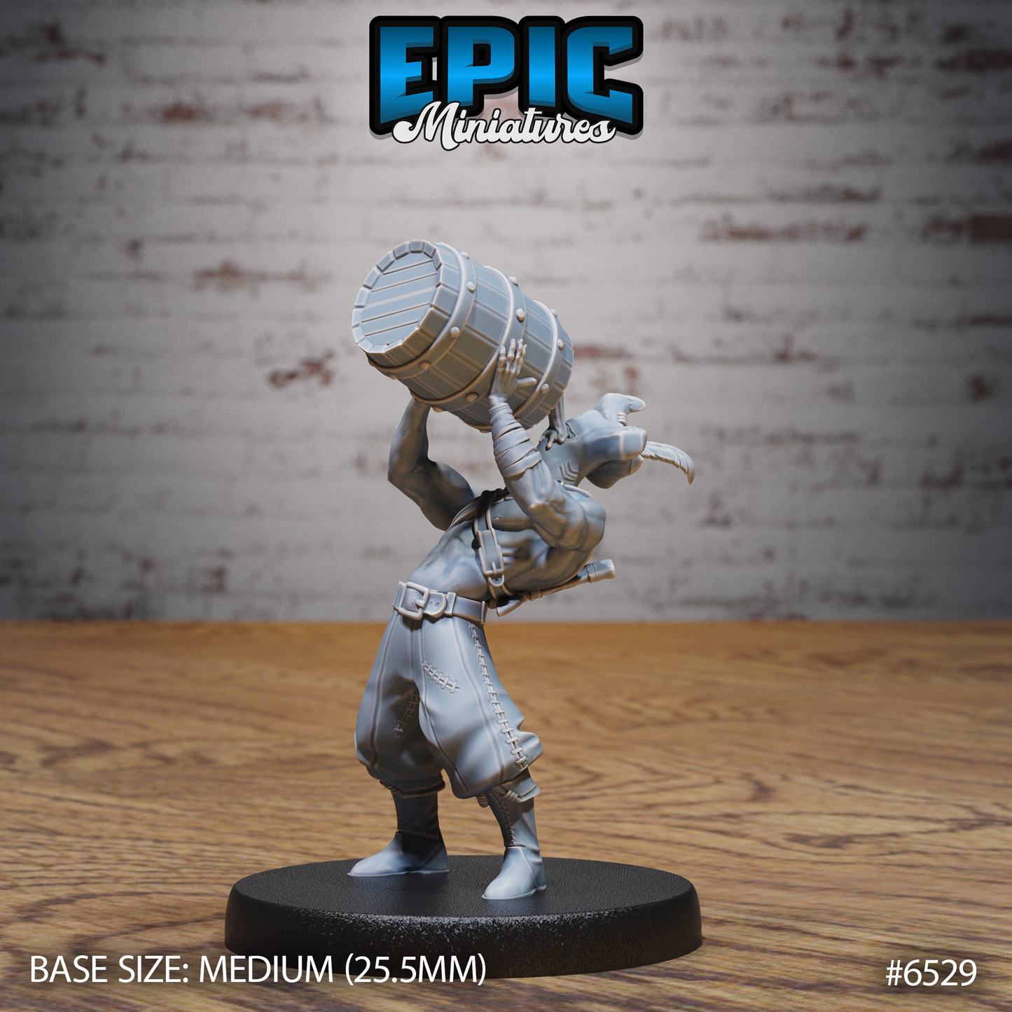 Hammerhead Fish Pirate | Ocean Raider Buccaneer | Resin Tabletop RPG Figure | 25mm Base