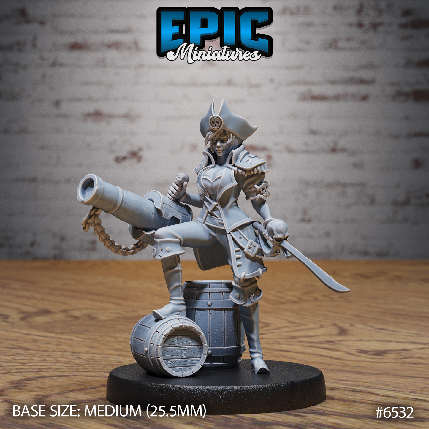 Pirate Crew | Swashbuckling Raiders Set | Resin Tabletop RPG Figure Set | 25mm Base
