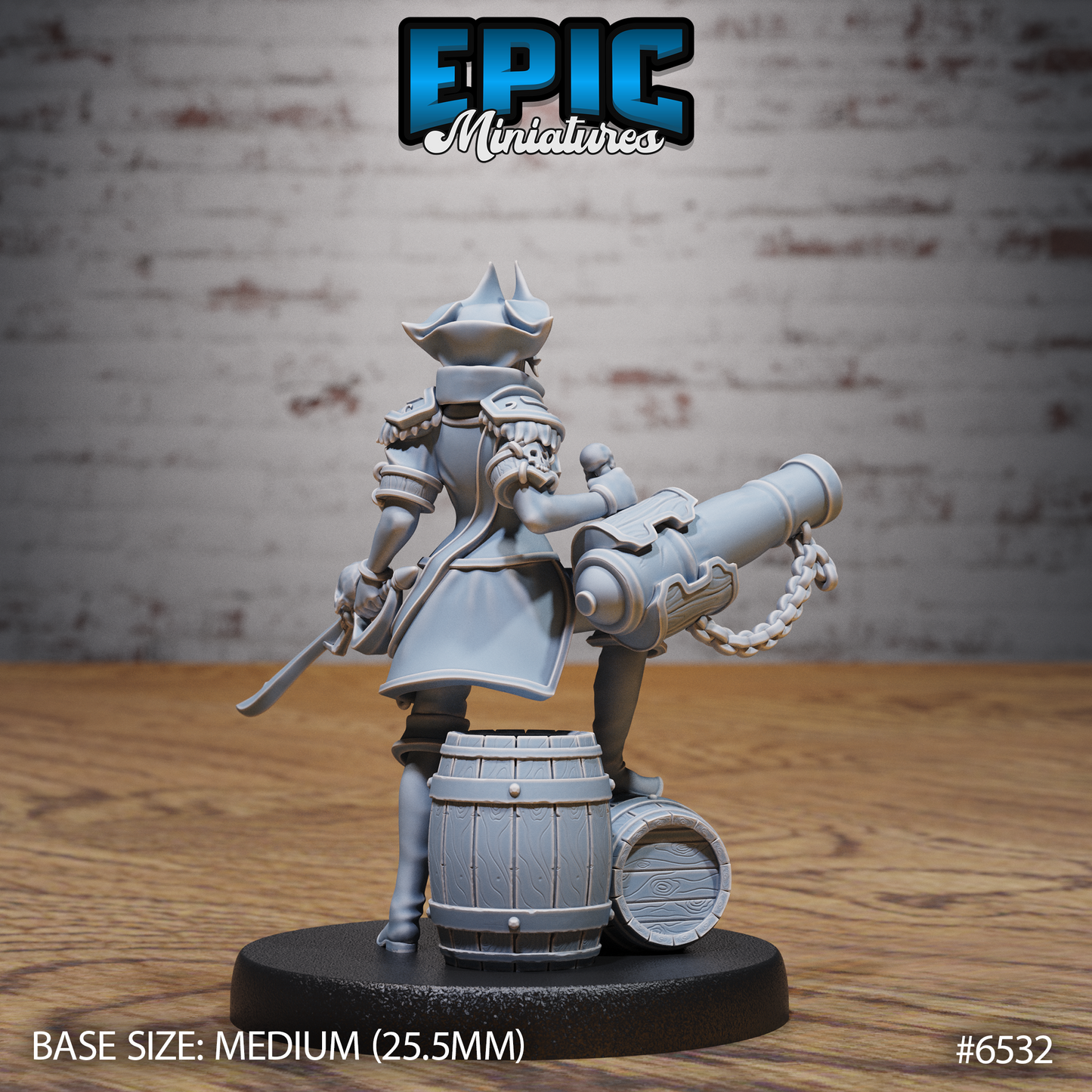 Pirate Crew | Swashbuckling Raiders Set | Resin Tabletop RPG Figure Set | 25mm Base