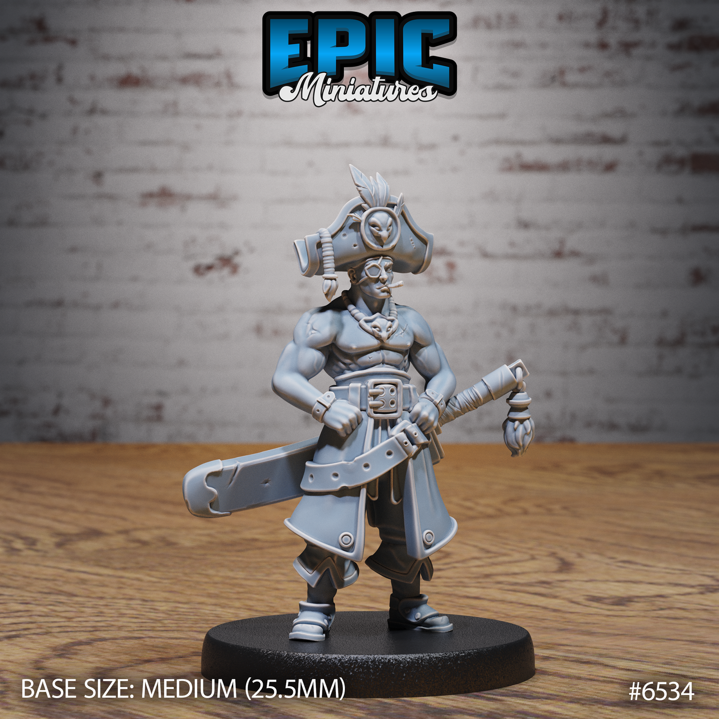 Pirate Crew | Swashbuckling Raiders Set | Resin Tabletop RPG Figure Set | 25mm Base