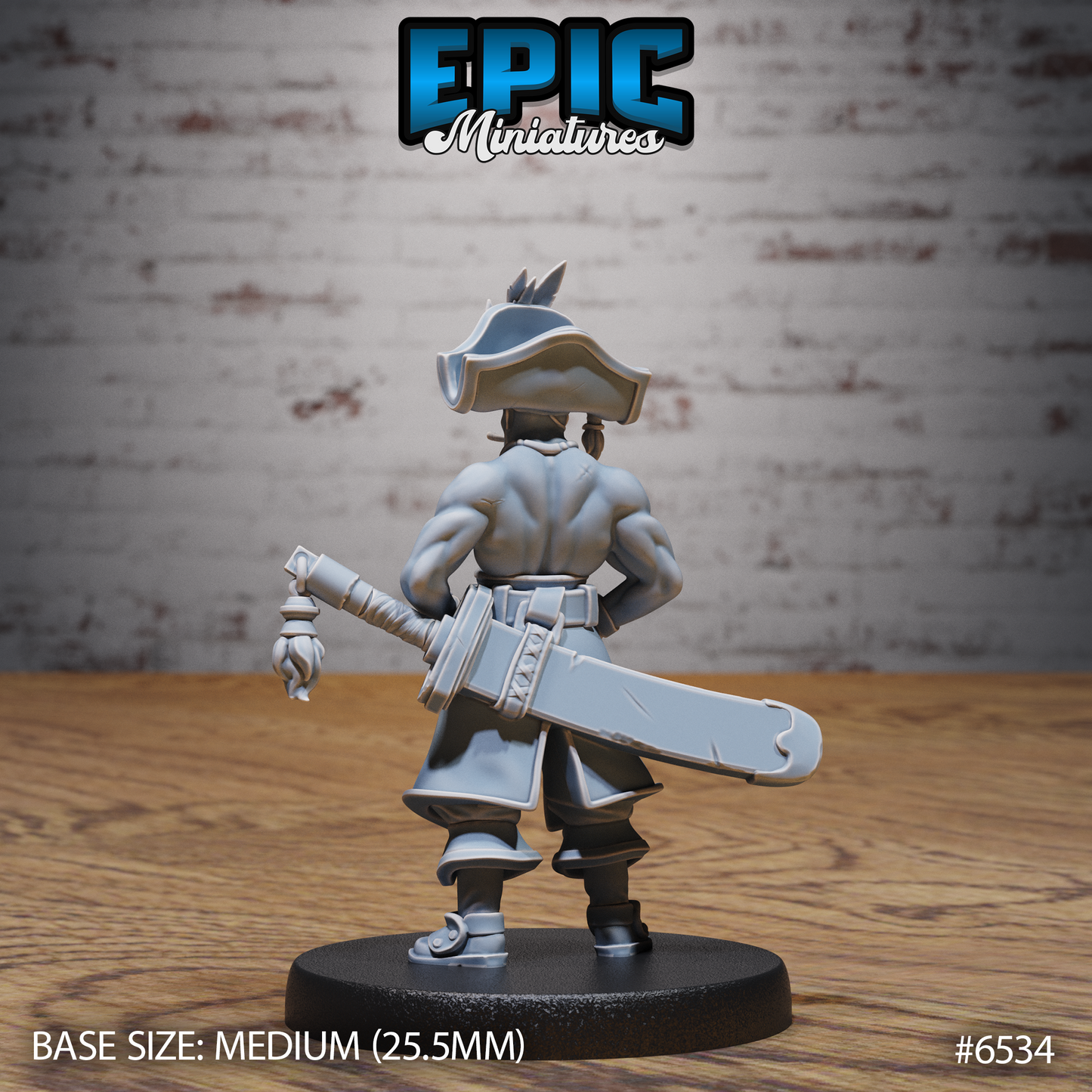 Pirate Crew | Swashbuckling Raiders Set | Resin Tabletop RPG Figure Set | 25mm Base