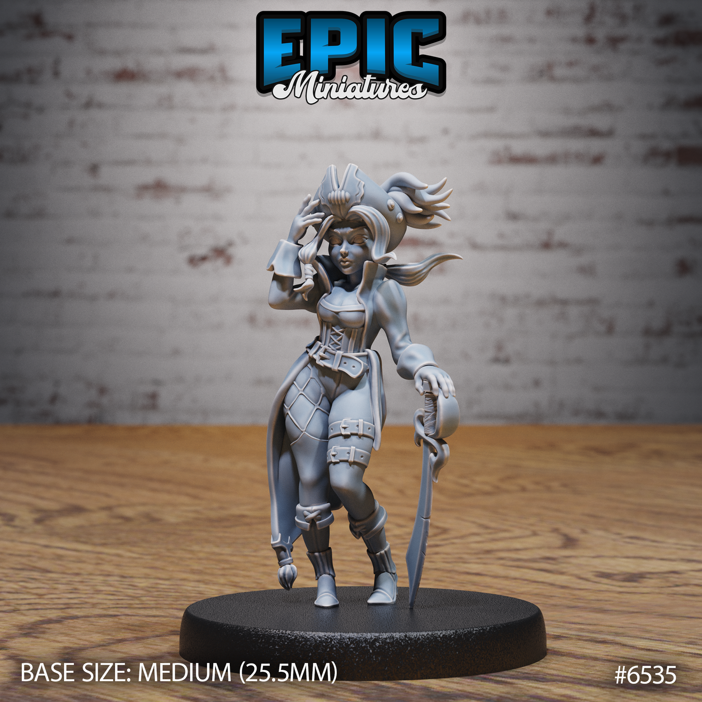 Pirate Crew | Swashbuckling Raiders Set | Resin Tabletop RPG Figure Set | 25mm Base