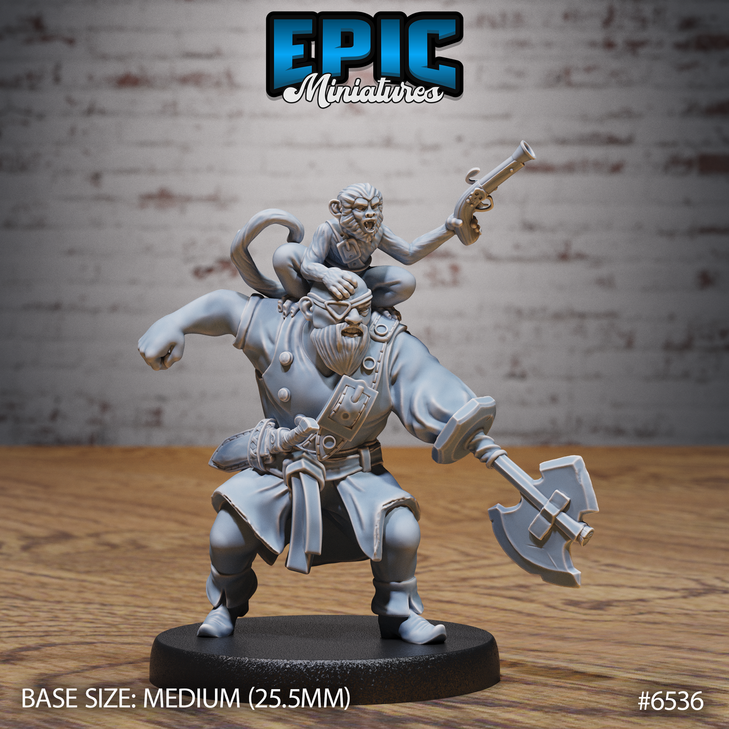 Pirate Crew | Swashbuckling Raiders Set | Resin Tabletop RPG Figure Set | 25mm Base