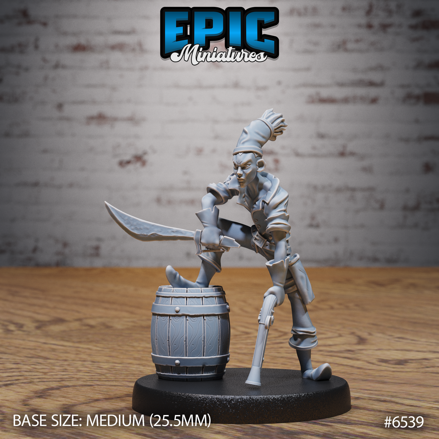 Pirate Crew | Swashbuckling Raiders Set | Resin Tabletop RPG Figure Set | 25mm Base