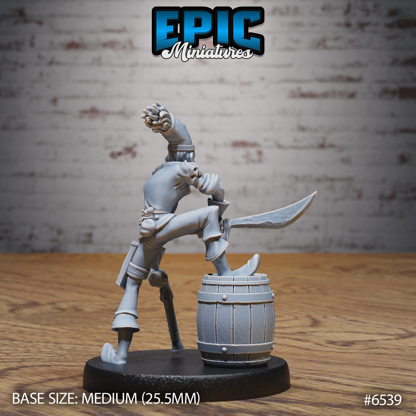 Pirate Crew | Swashbuckling Raiders Set | Resin Tabletop RPG Figure Set | 25mm Base