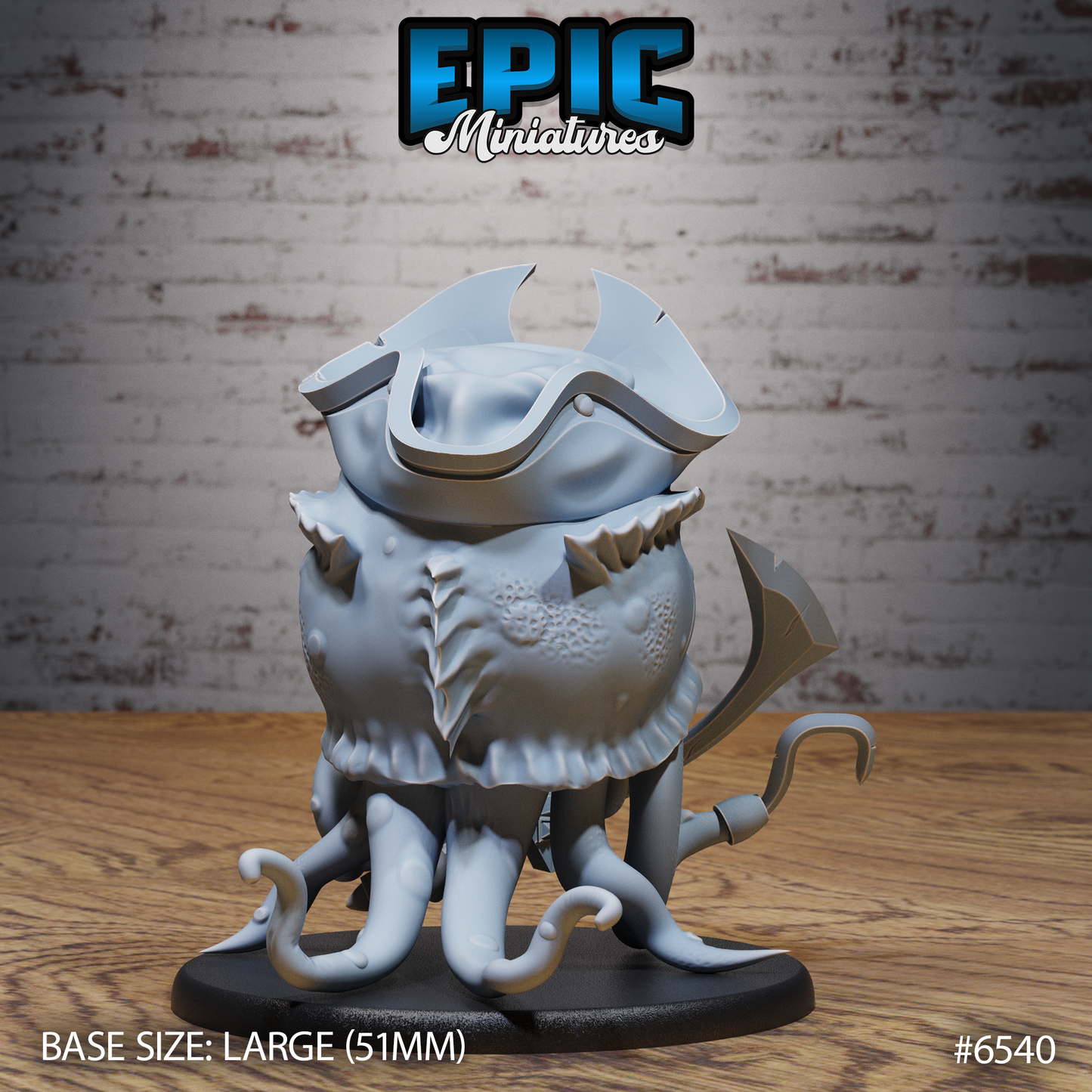 Sea Tyrant | Abyssal Ocean Overlord | Resin Tabletop RPG Figure | 51mm Base