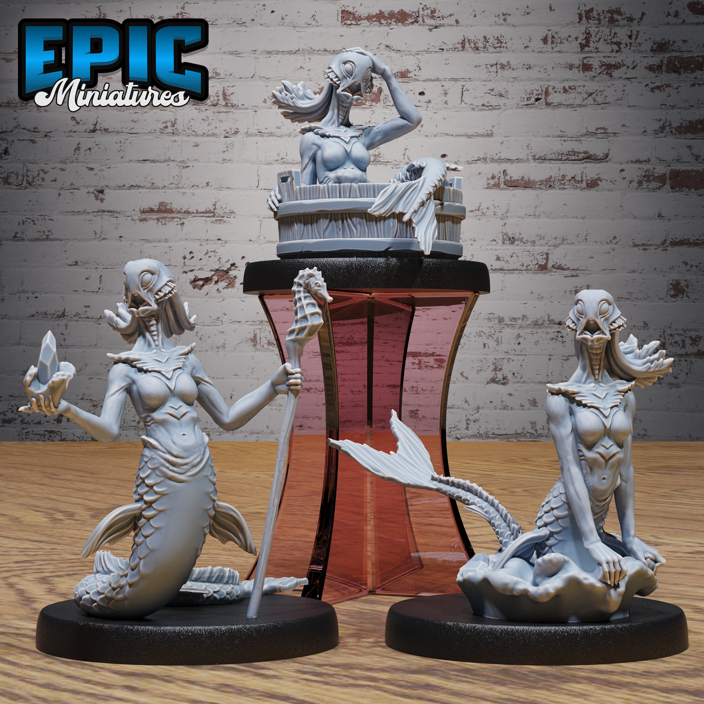 Deep Siren | Abyssal Songstress | Resin Tabletop RPG Figure | 25mm Base