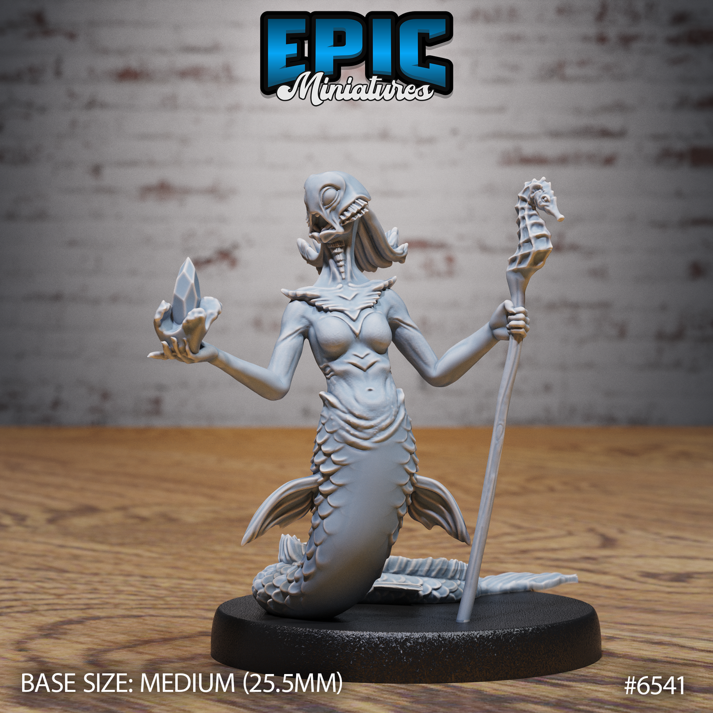Deep Siren | Abyssal Songstress | Resin Tabletop RPG Figure | 25mm Base