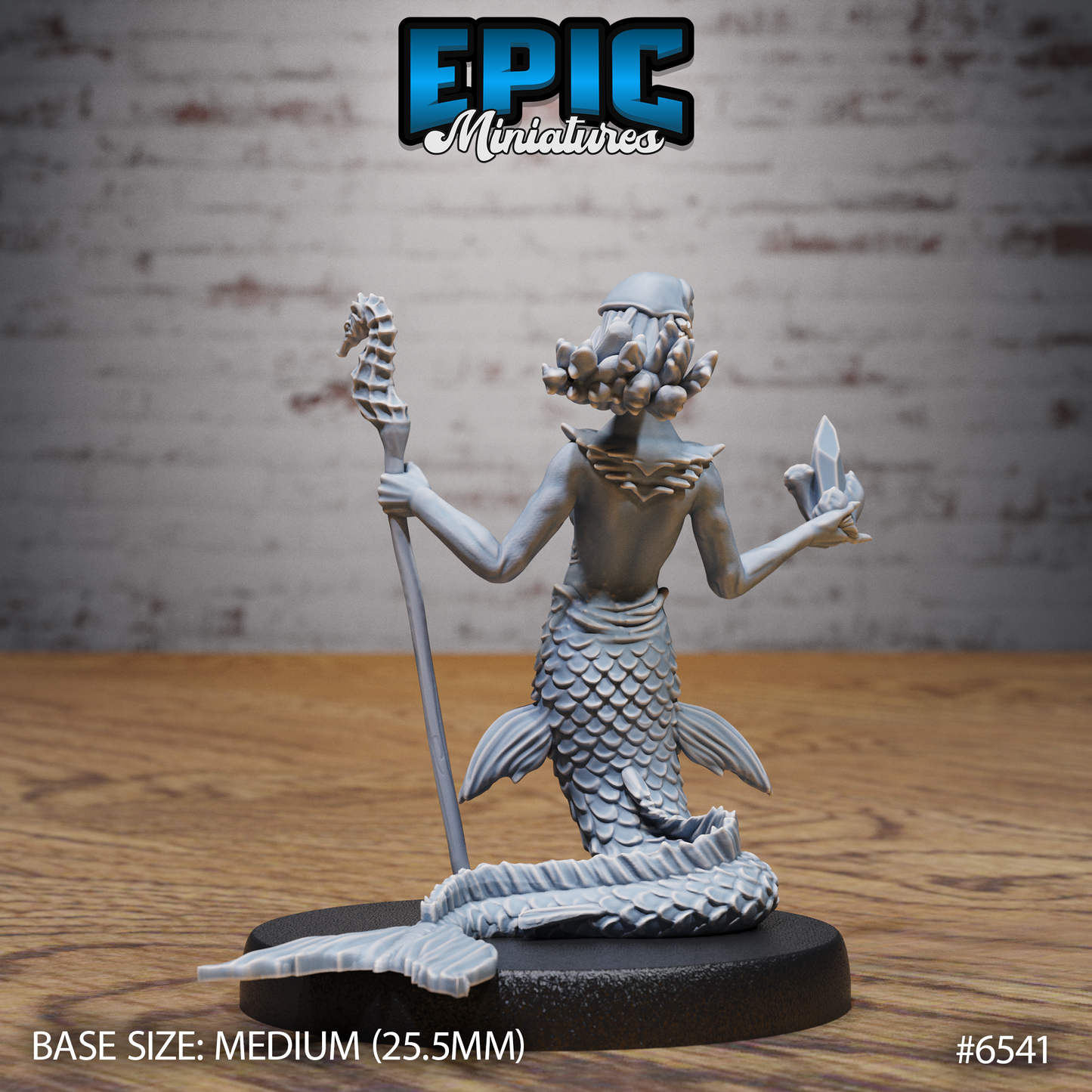 Deep Siren | Abyssal Songstress | Resin Tabletop RPG Figure | 25mm Base