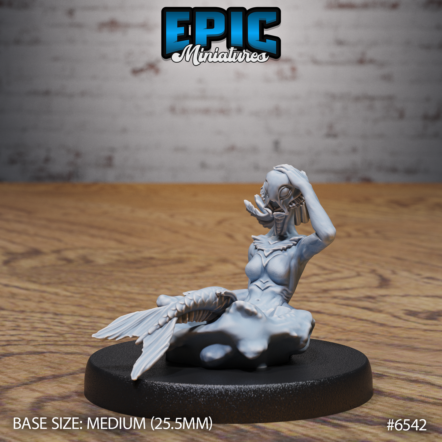 Deep Siren | Abyssal Songstress | Resin Tabletop RPG Figure | 25mm Base