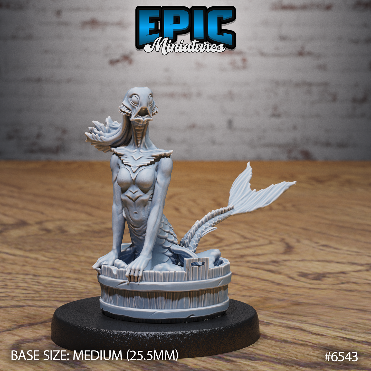 Deep Siren | Abyssal Songstress | Resin Tabletop RPG Figure | 25mm Base