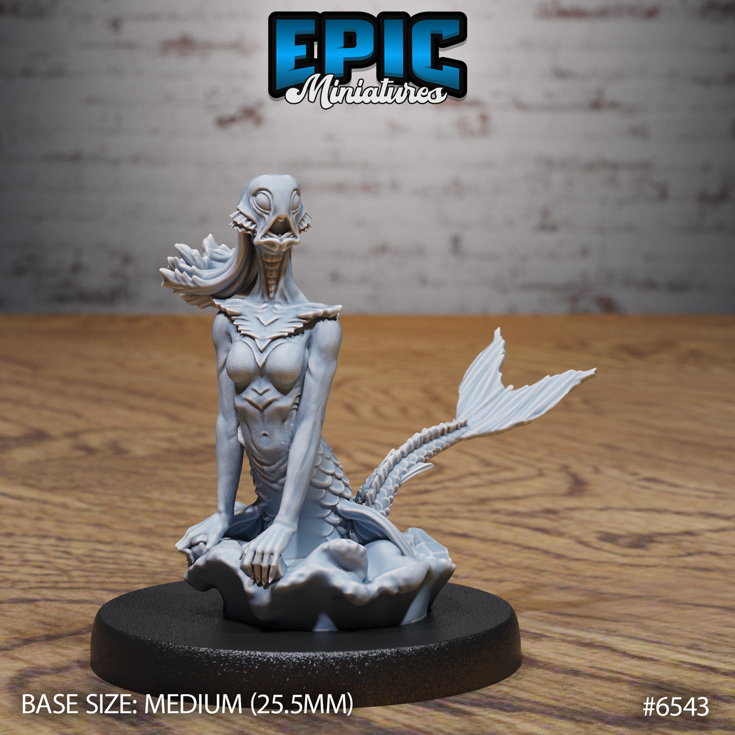 Deep Siren | Abyssal Songstress | Resin Tabletop RPG Figure | 25mm Base