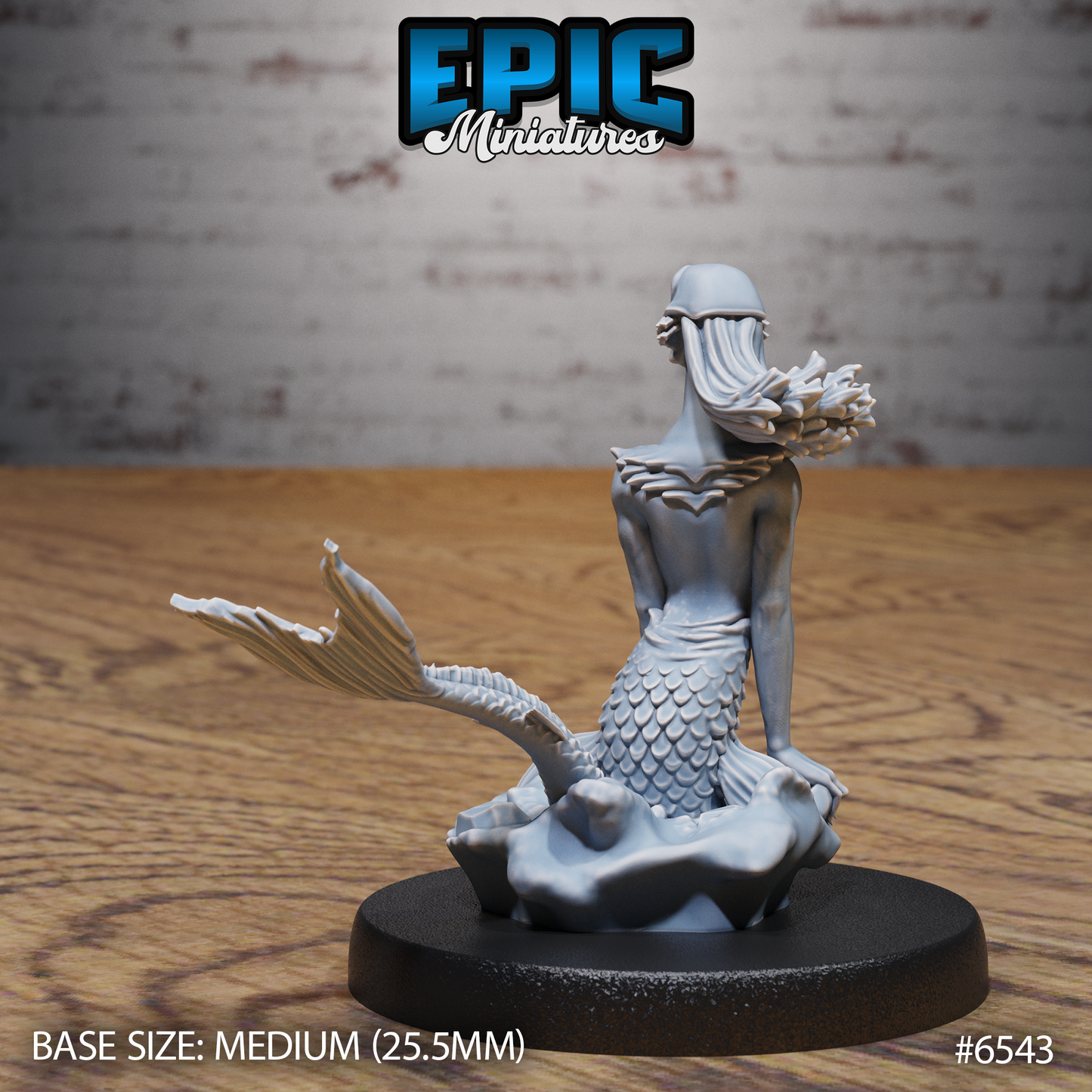 Deep Siren | Abyssal Songstress | Resin Tabletop RPG Figure | 25mm Base