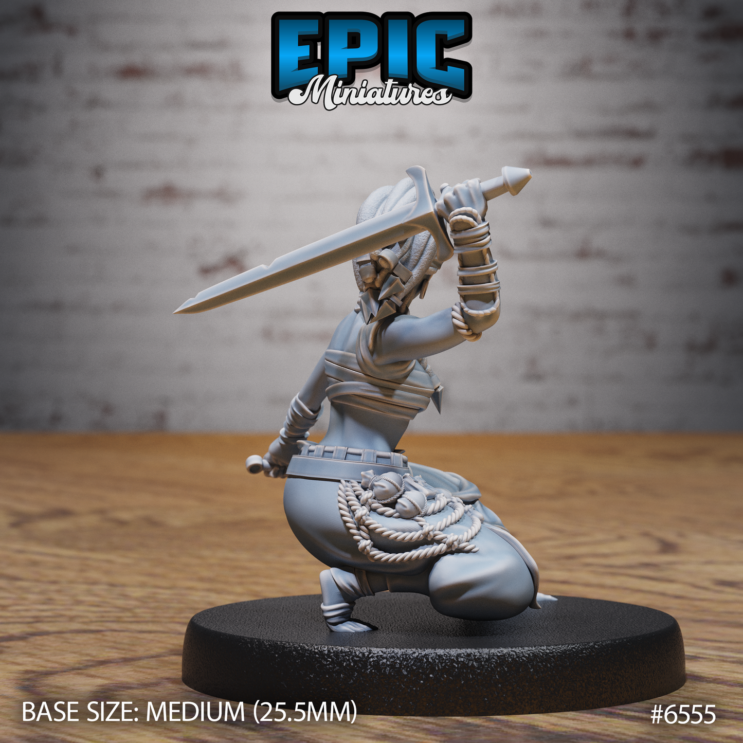 Pirate Island Girl | Tropical Buccaneer Adventurer | Resin Tabletop RPG Figure | 25mm Base