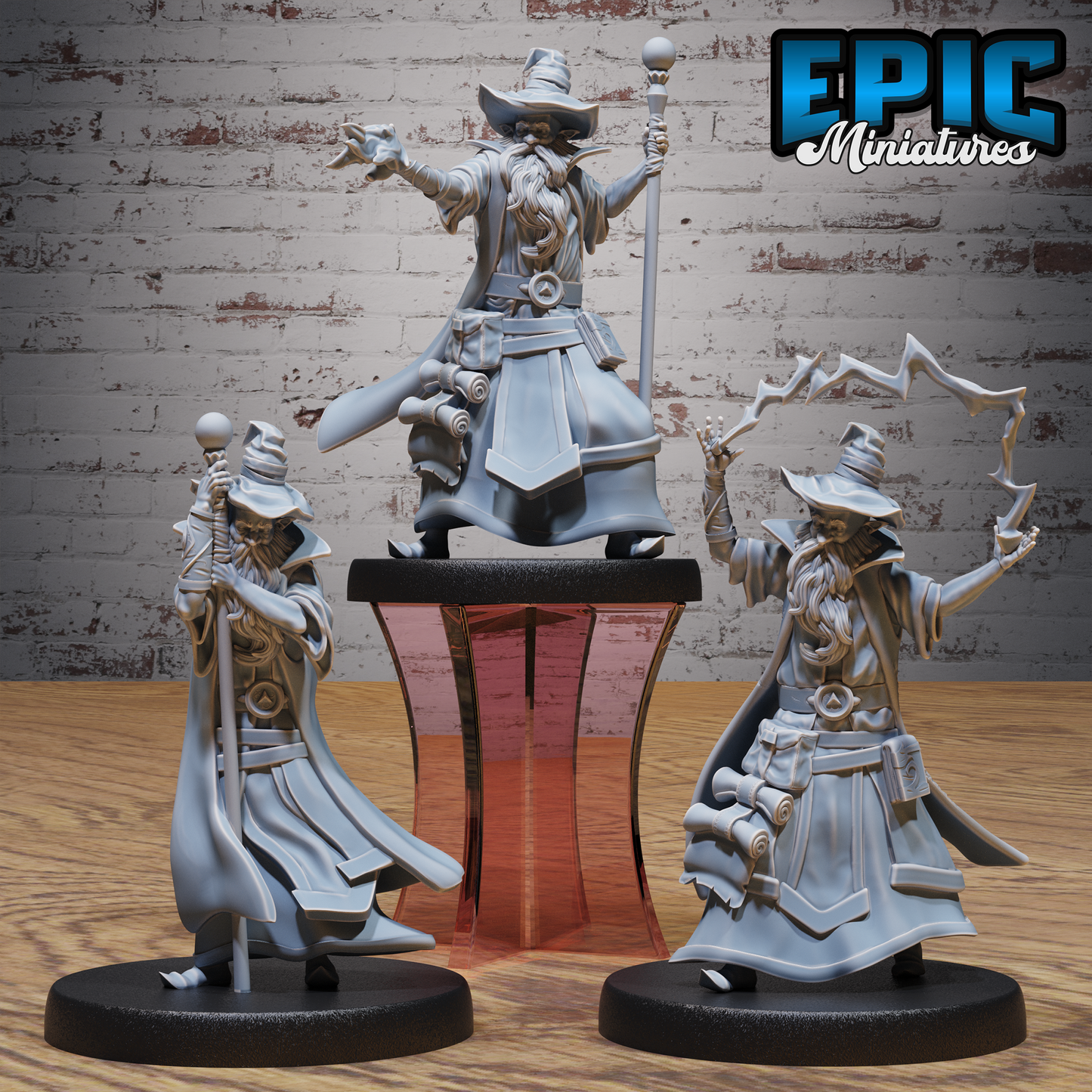 Old Wizard | Ancient Arcane Spellcaster | Resin Tabletop RPG Figure | 25mm Base