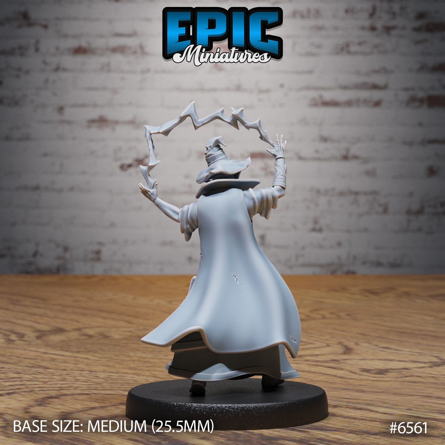 Old Wizard | Ancient Arcane Spellcaster | Resin Tabletop RPG Figure | 25mm Base
