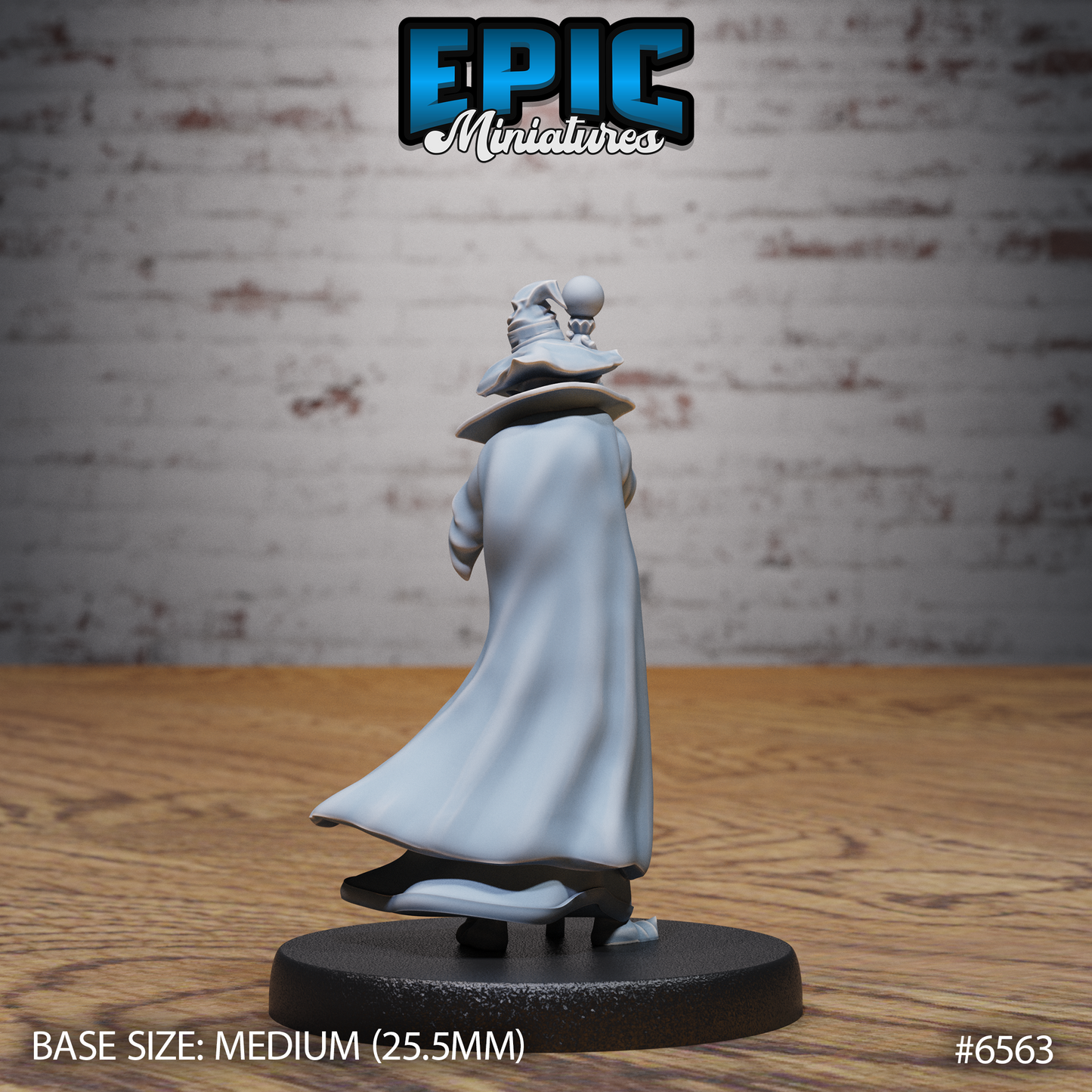 Old Wizard | Ancient Arcane Spellcaster | Resin Tabletop RPG Figure | 25mm Base