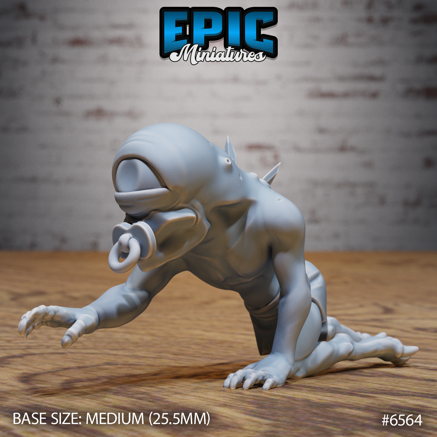 Nothic Baby | Twisted Aberrant Hatchling | Resin Tabletop RPG Figure | 25mm Base