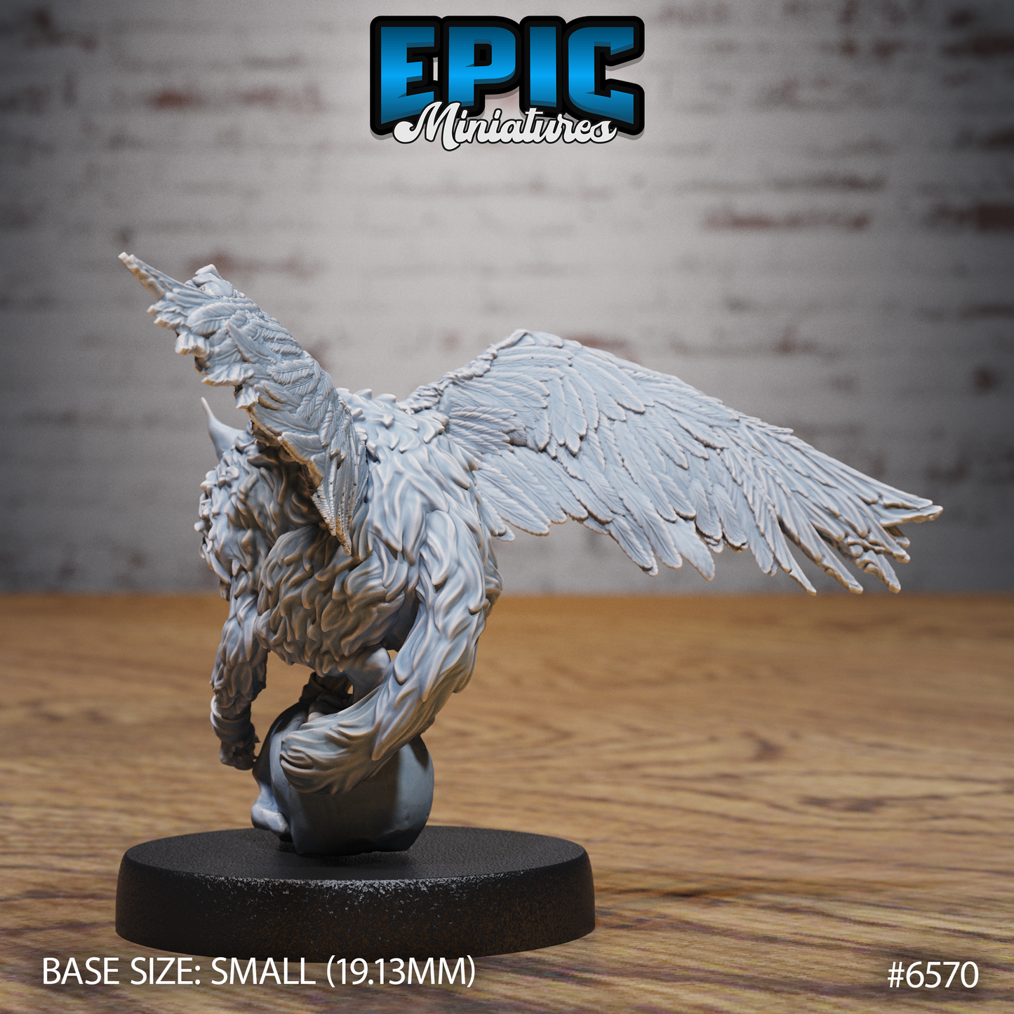 Tressym Cat | Winged Feline Companion | Resin Tabletop RPG Figure | 19mm Base