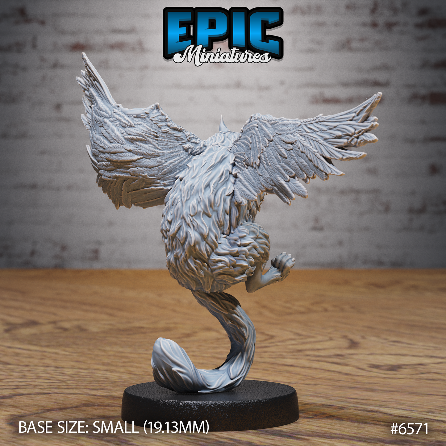 Tressym Cat | Winged Feline Companion | Resin Tabletop RPG Figure | 19mm Base