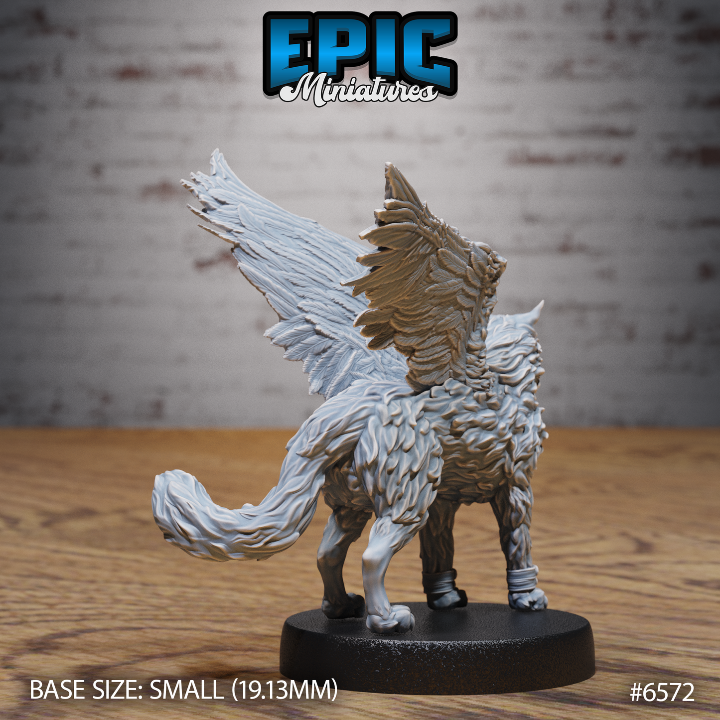 Tressym Cat | Winged Feline Companion | Resin Tabletop RPG Figure | 19mm Base