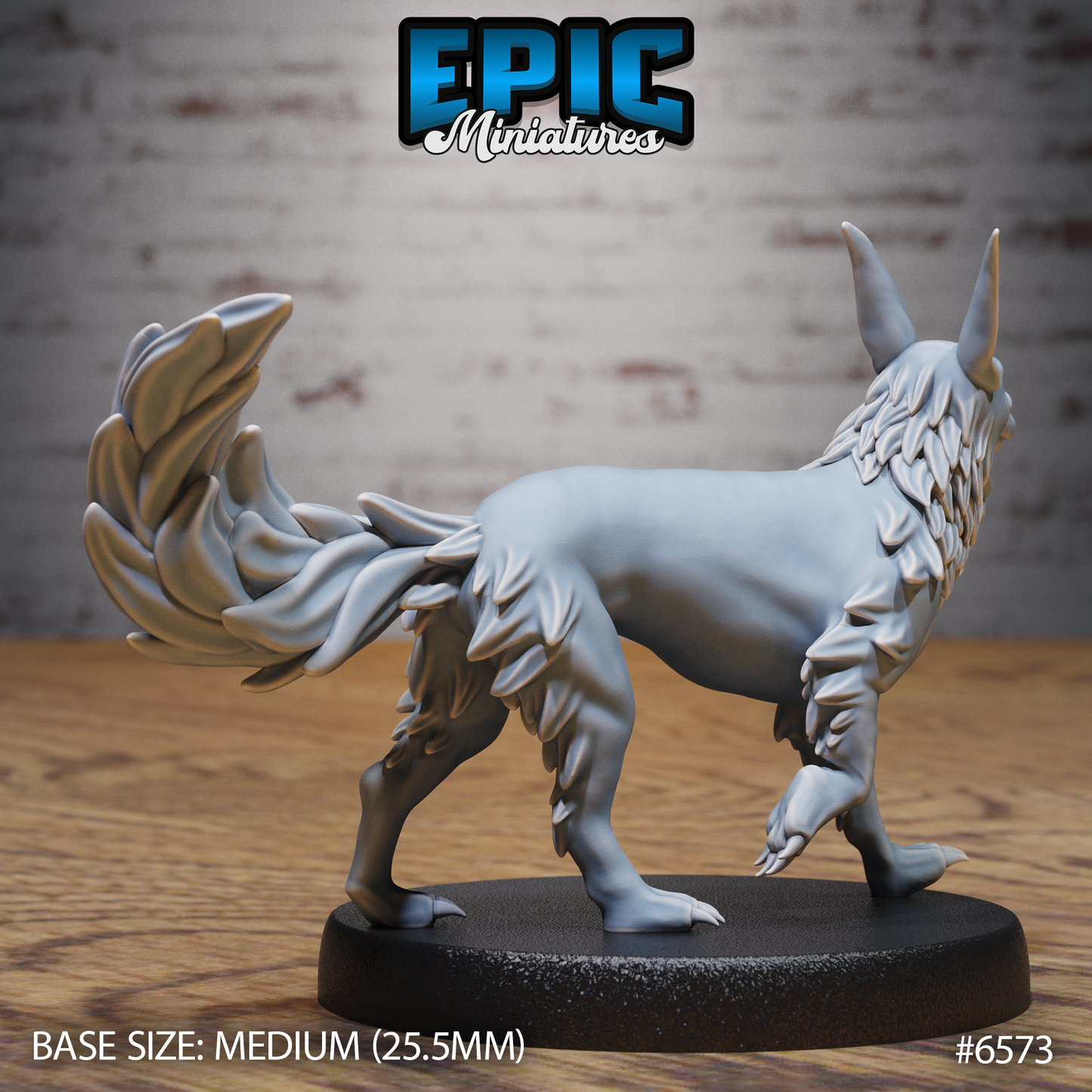 Blink Dog | Teleporting Fey Hound | Resin Tabletop RPG Figure | 25mm Base