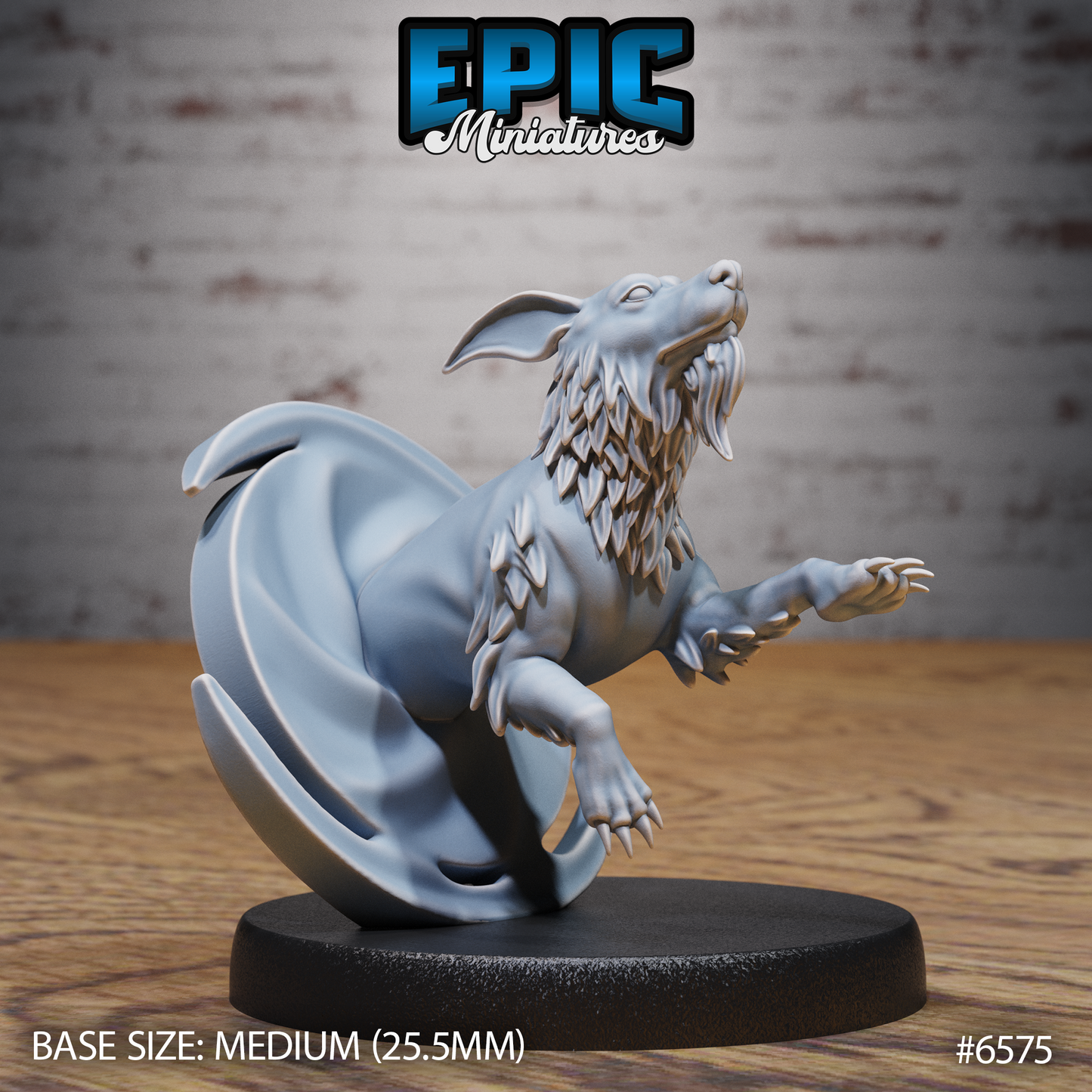 Blink Dog | Teleporting Fey Hound | Resin Tabletop RPG Figure | 25mm Base