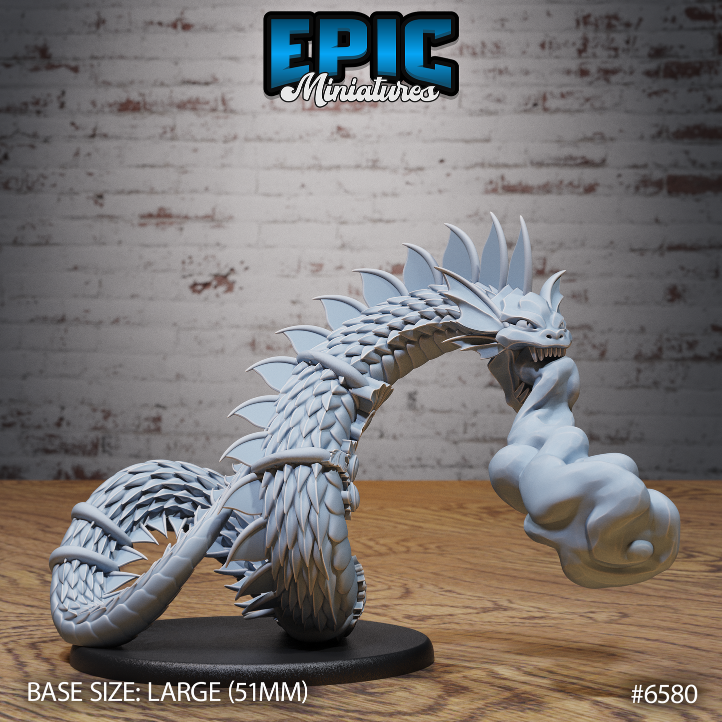 Magical Snake | Enchanted Serpentine Guardian | Resin Tabletop RPG Figure | 51mm Base