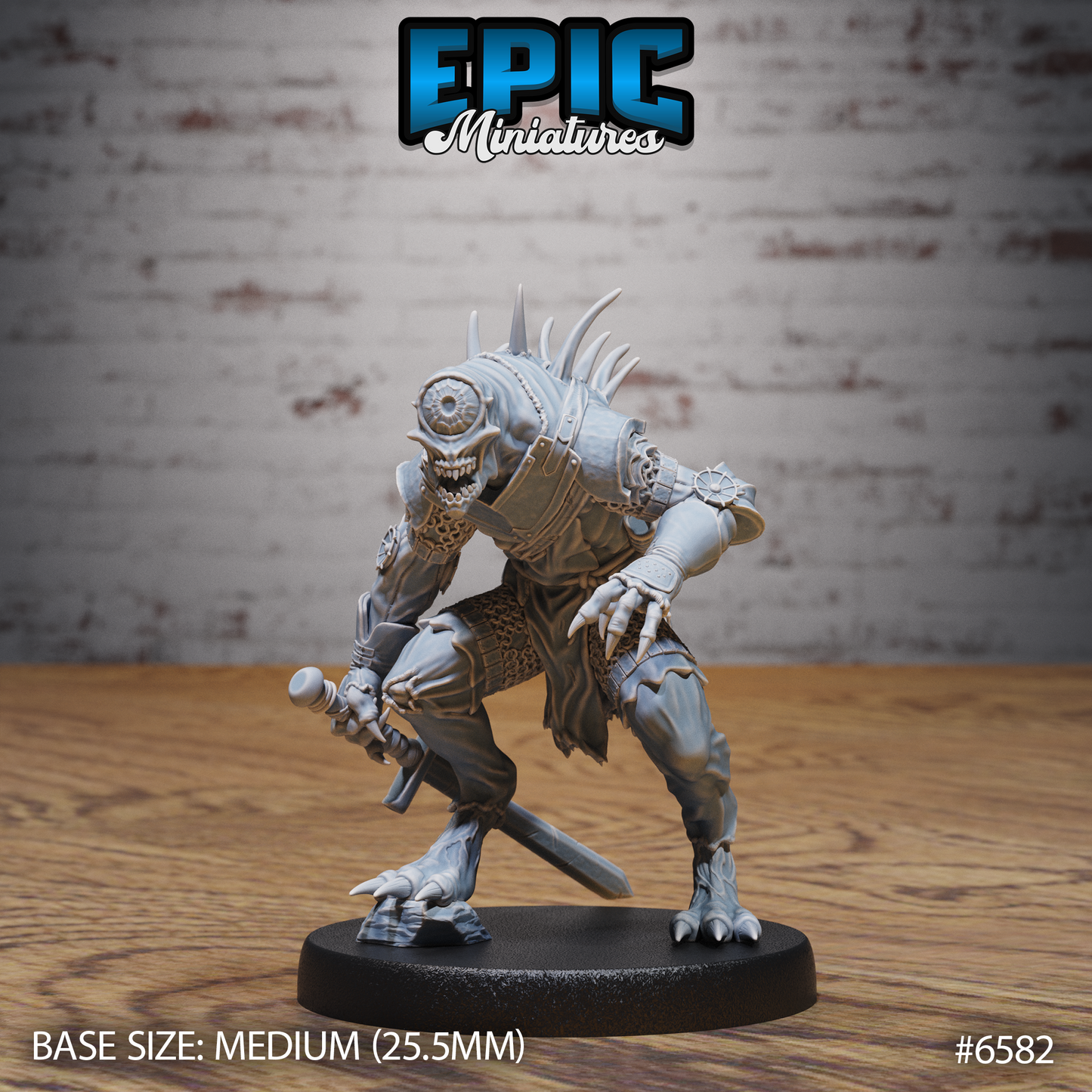 Nothic Knight | Aberrant Cursed Guardian | Resin Tabletop RPG Figure | 25mm Base