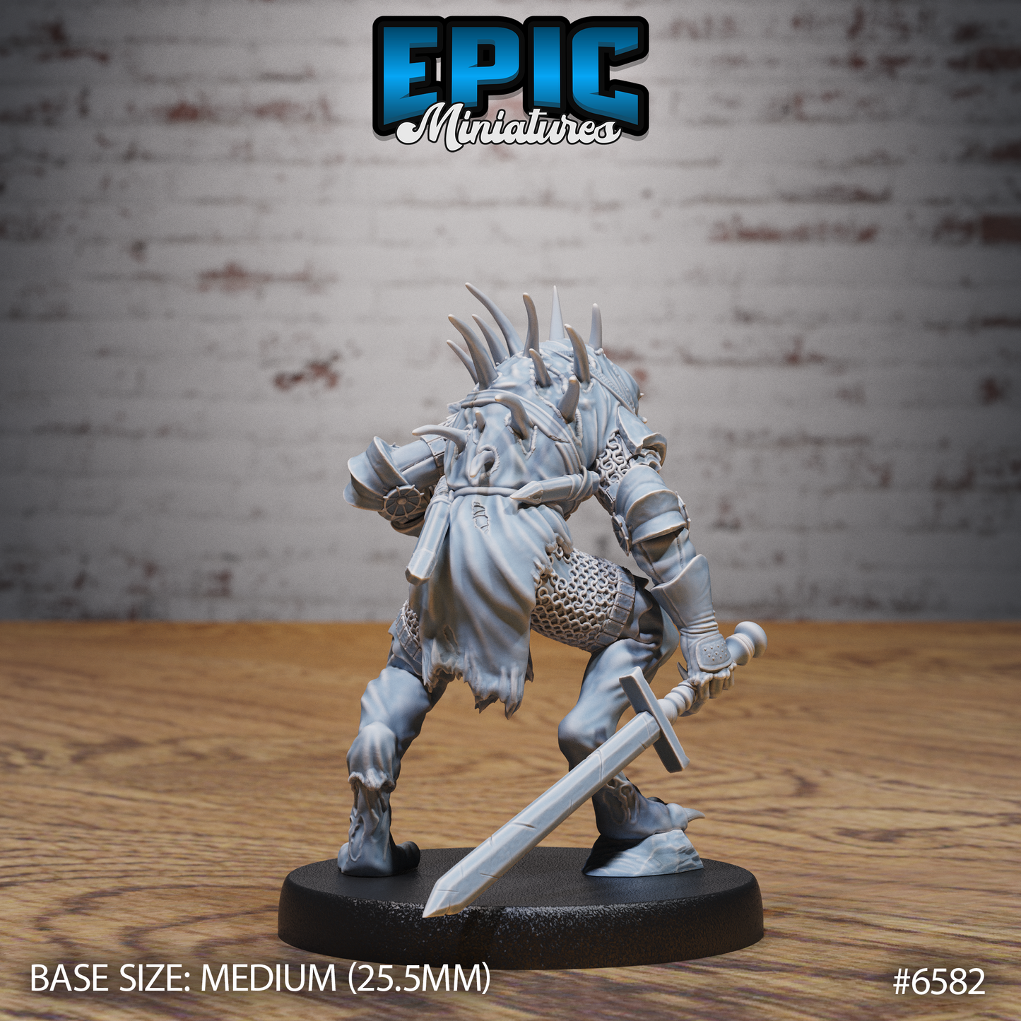 Nothic Knight | Aberrant Cursed Guardian | Resin Tabletop RPG Figure | 25mm Base