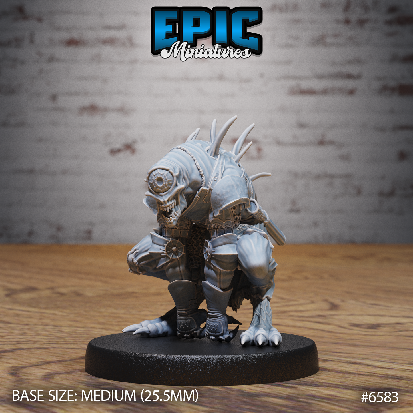 Nothic Knight | Aberrant Cursed Guardian | Resin Tabletop RPG Figure | 25mm Base