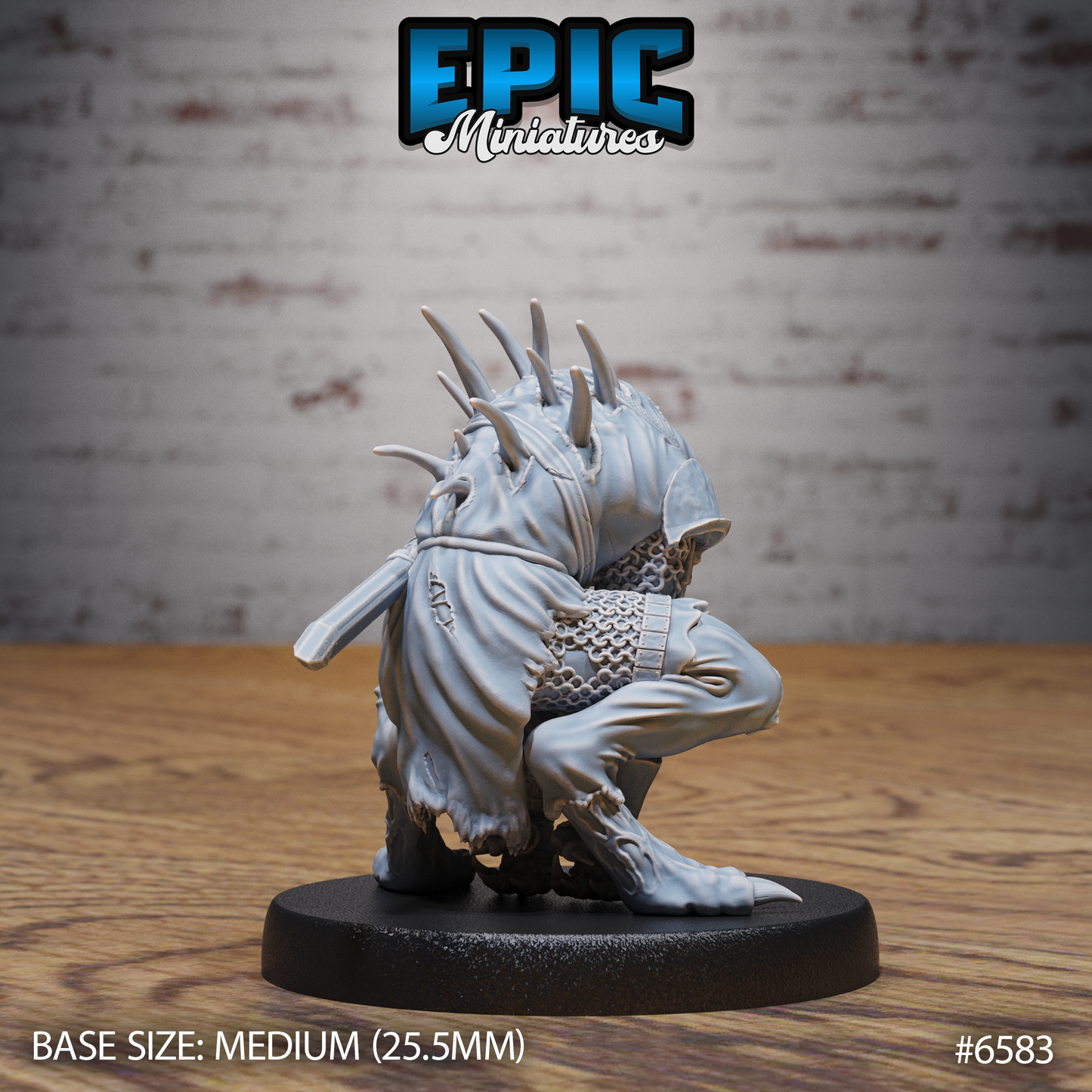Nothic Knight | Aberrant Cursed Guardian | Resin Tabletop RPG Figure | 25mm Base