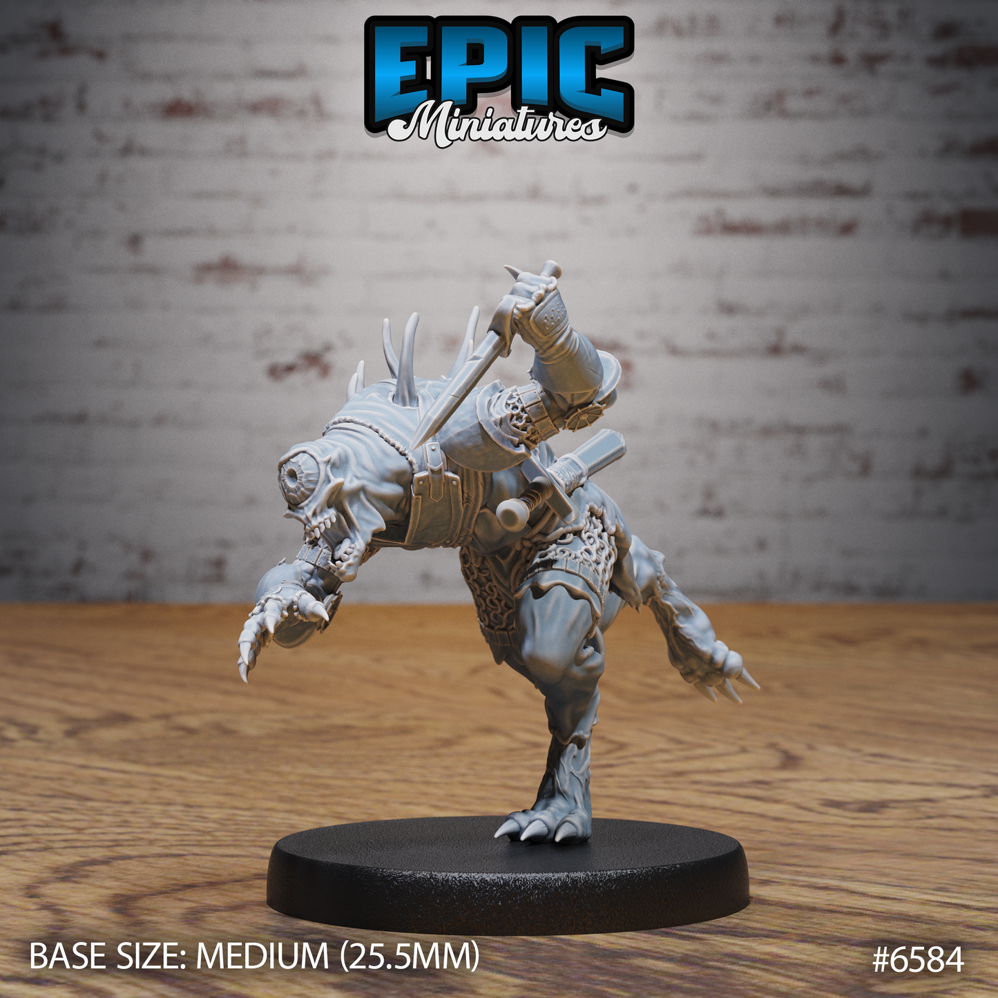 Nothic Knight | Aberrant Cursed Guardian | Resin Tabletop RPG Figure | 25mm Base